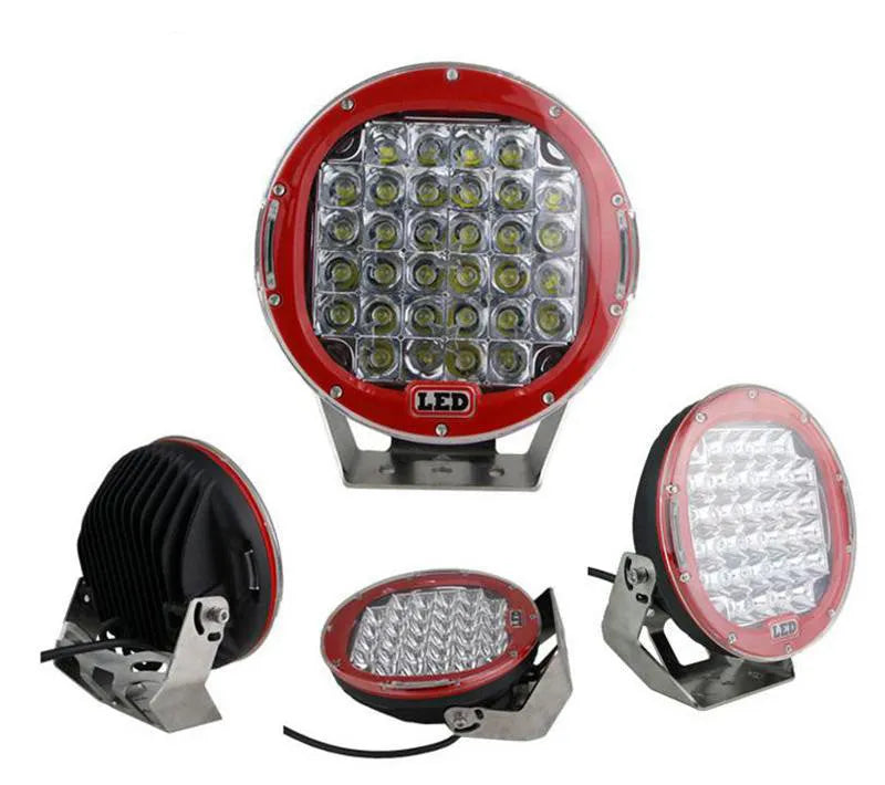Front spotlight LED fog light 220mm alloy die-cast black with 30° beam