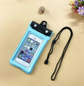 Mobile waterproof bag PVC pouch with three-layer seal plus double snap, 6-inch capacity and 7-inch customisable size