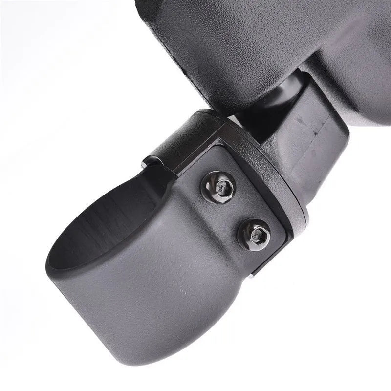 Pair of black universal rearview mirrors for UTV and ATV in plastic and glass, independent packaging