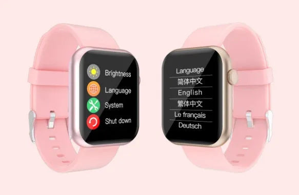 R3L full touch smart watch 1.3 inch IPS colour screen, black silicone wristband
