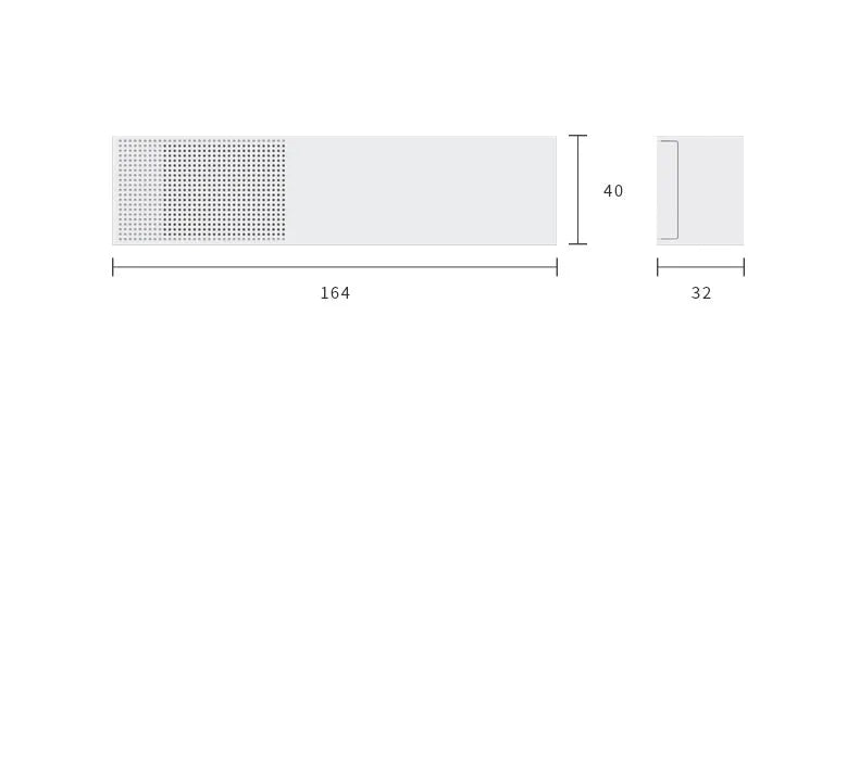 White Smart Purifier, 164 x 40 x 32 mm ABS body, with two filter elements