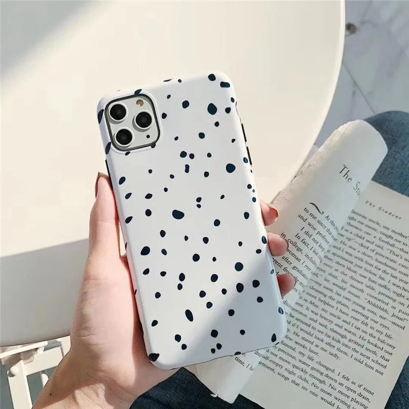 White TPU silicone phone case with cartoon print for iPhone 11 12 13 Pro Max XR XS