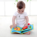 Baby multi-functional soft cloth books with bright stereo pages, carry handle, and zipper
