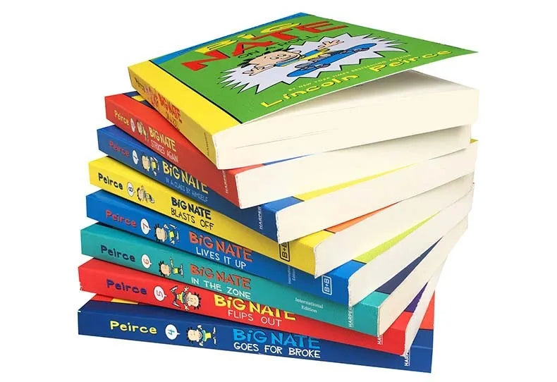 Big Nate 8-book box set featuring eight paperback novels in a cardboard slipcase with cartoon cover art