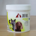 Pet cleaning wipes pack with finger sleeve design in compact bottle for oral, eye, and ear care