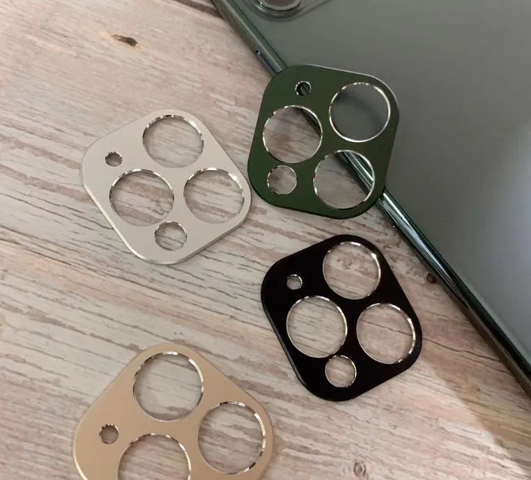 Metal lens protection ring accessory for iPhone 11 and iPhone 11 Pro in various colours.