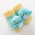 Baby socks in six colours with embroidery pattern, pure cotton, newborn size