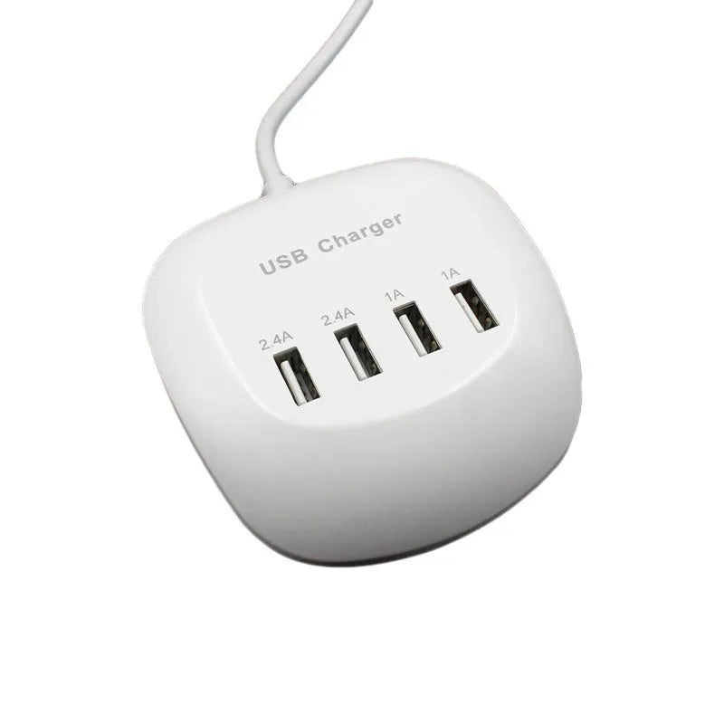 White USB wall charger with two ports and EU plug style for international device charging