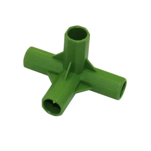 PP plant support connectors for 11mm garden stakes with 3-way and 4-way joiners