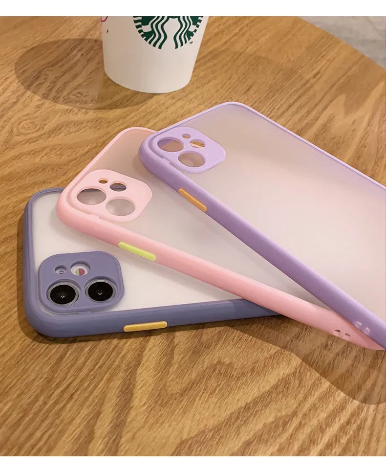 Slim solid colour TPU back cover phone case for Apple iPhone models