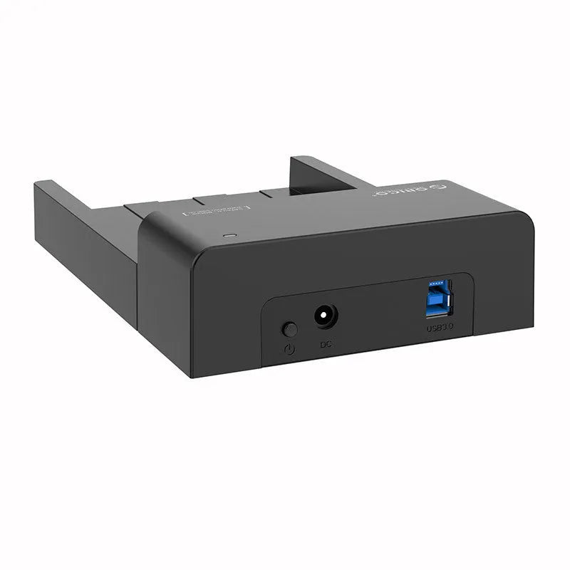 Black plastic 2.5 inch SATA to USB hard drive enclosure with data cable