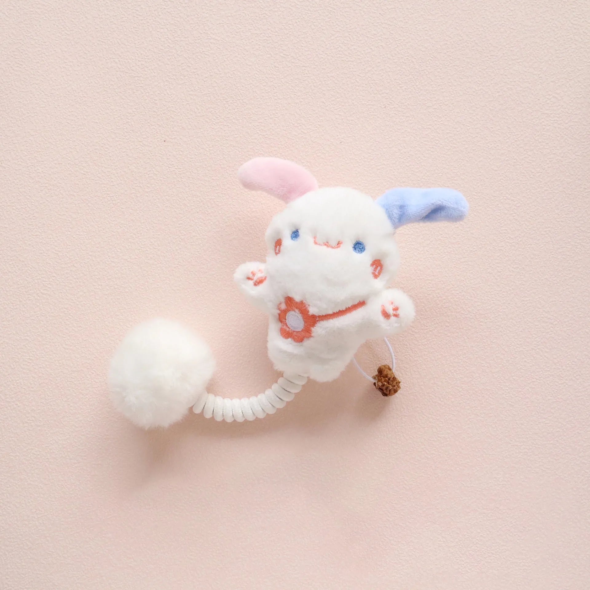 Four-in-one cat interactive toys with silvervine fruit, spring, fuzzy ball, and plush animal designs