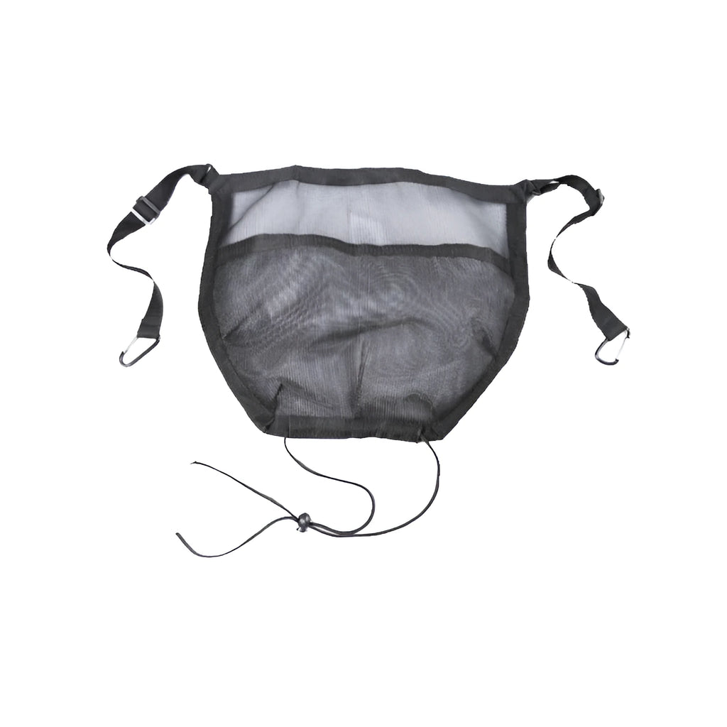 Black nylon mesh car storage hanging bag 25 x 16.5 x 3.8cm for travel organisation