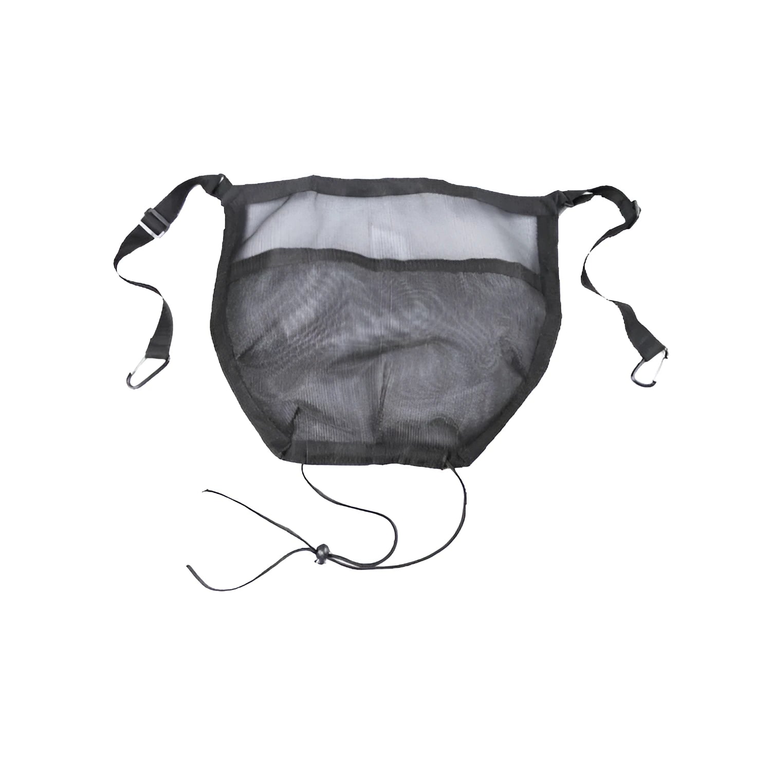 Black nylon mesh car storage hanging bag 25 x 16.5 x 3.8cm for travel organisation