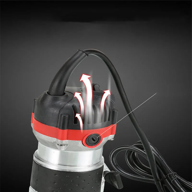 800W electric wood polishing trimmer with aluminium casing for woodworking projects