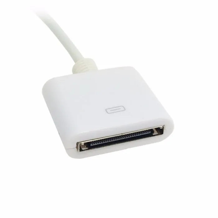 Black 15cm 30pin female to USB female adapter cable for Apple iPhone data and charging