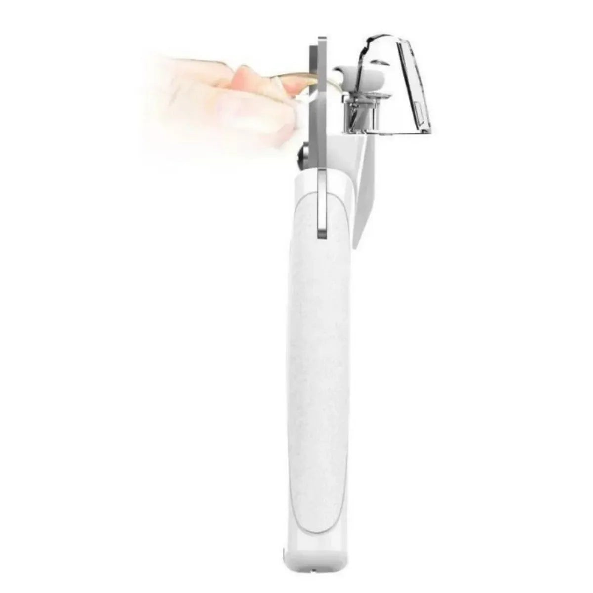 Rechargeable LED pet nail clippers with precision blades for dogs and cats, shown in blue or white