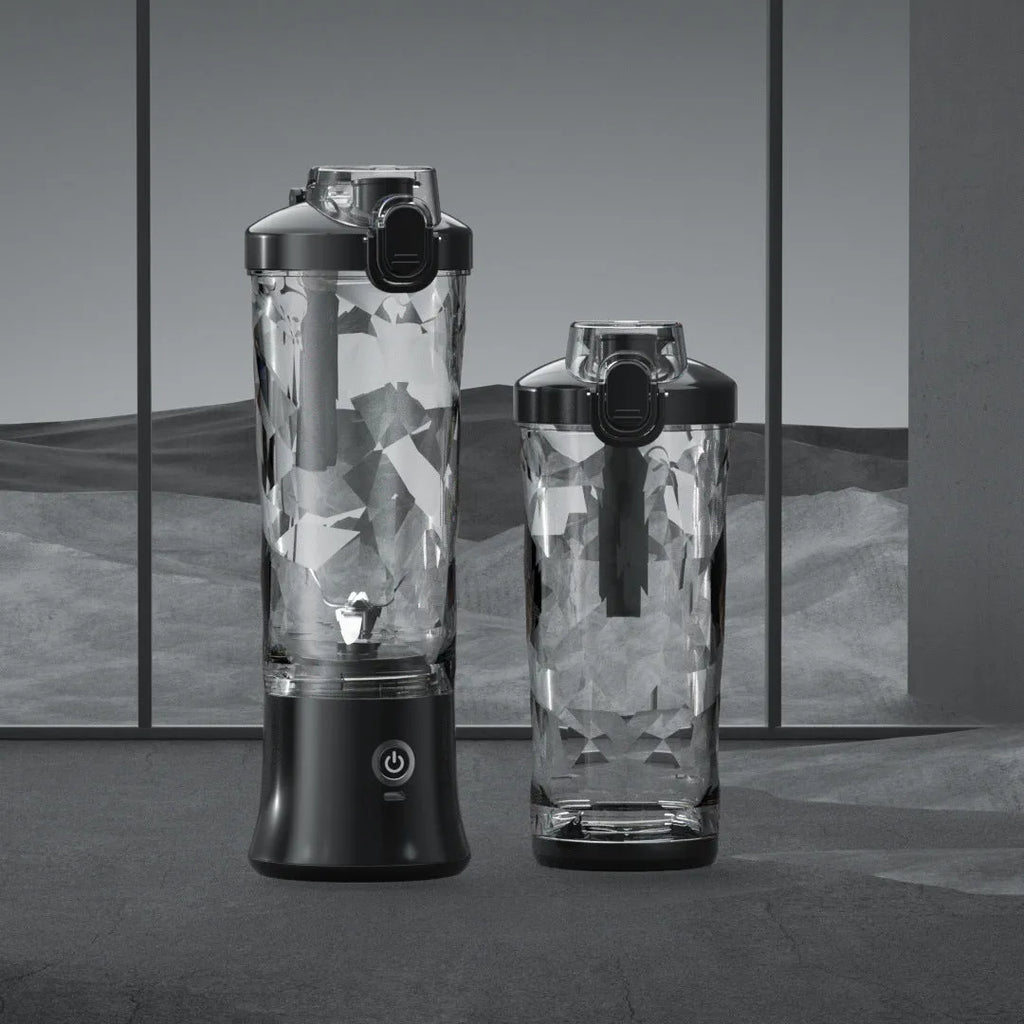Portable blender juicer with 6-blade 304 stainless steel assembly and 600ml food-grade AS cup