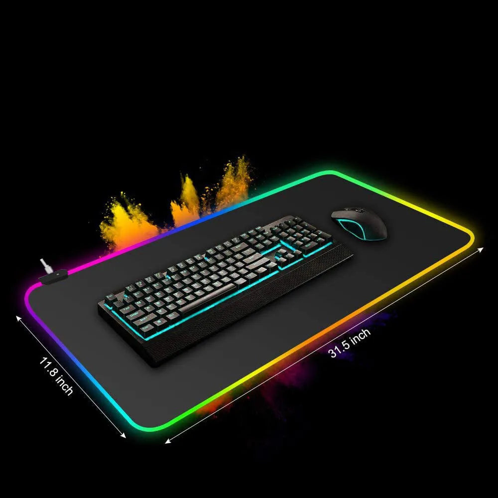Symphony RGB luminous mouse pad with starry sky pattern lighting and natural rubber anti-slip base
