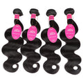 Real human hair wig weave in black with long bangs, 8 to 26 inch lengths, for women