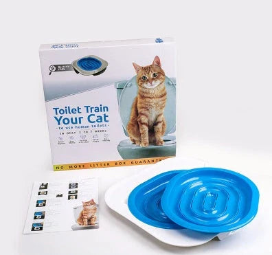 Cat toilet training system with modern design and lighting features for a convenient and mess-free bathroom experience