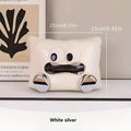White ceramic tissue box holder with decorative lid for living room coffee tables