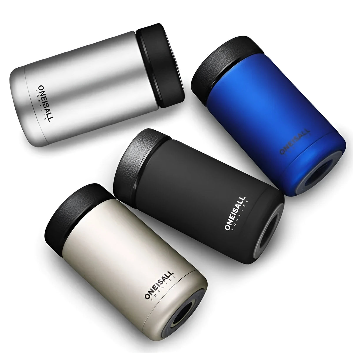 400ml insulated cup in 304 stainless steel with food grade PP and silica gel, 7.5cm x 15cm, black silver blue or gold