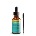 Lanthoma castor oil bottle with brush for eyebrows, eyelashes, and hair care
