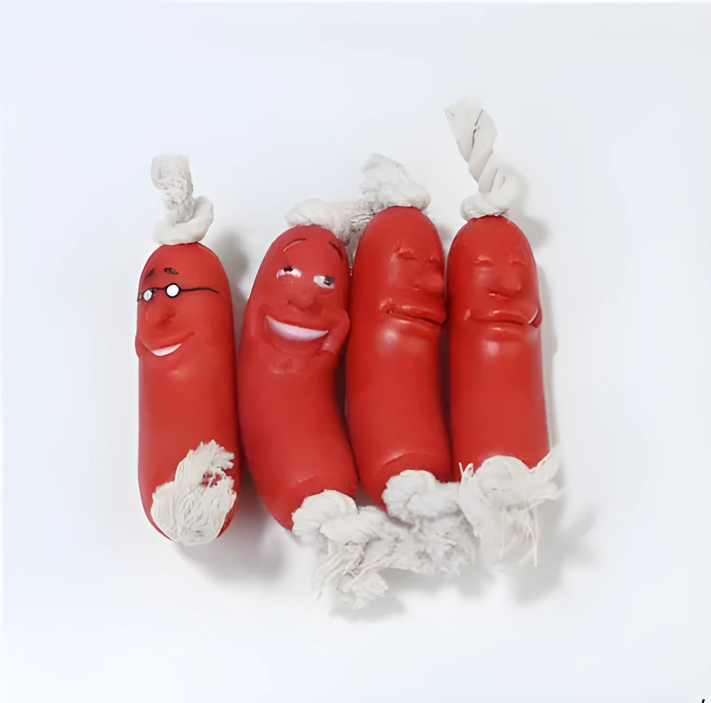 Puppy Funny ham sausage silicone dog chew toy 11 cm interactive hot dog toy for large dogs