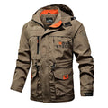 Windpro waterproof mountaineering jacket, polyester blend, non-iron, khaki red green blue, sizes M to 4XL