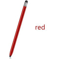 A two-in-one metal touch screen pen for tablets and mobile phones in various colours