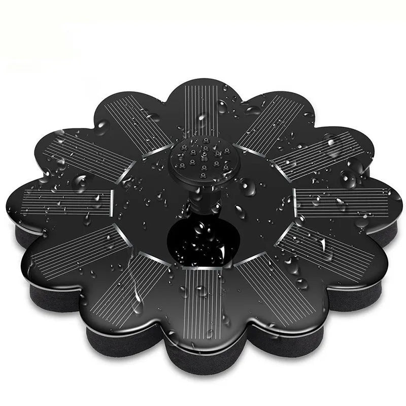Black garden solar mini sprinkler with PET monocrystalline silicon panel 160mm diameter