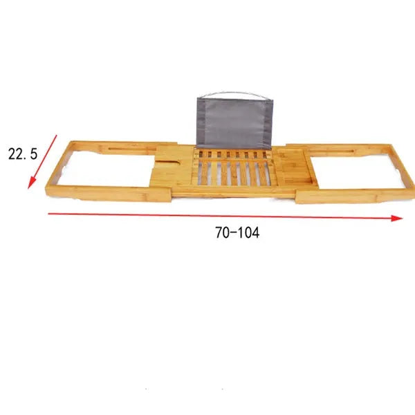 Bamboo bathtub storage frame for bathroom countertop organisation