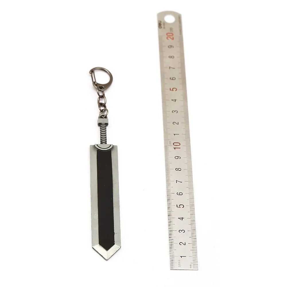 Sword Wind Legend black zinc alloy keychain pendant, approximately 2.0x12cm and 35 grams