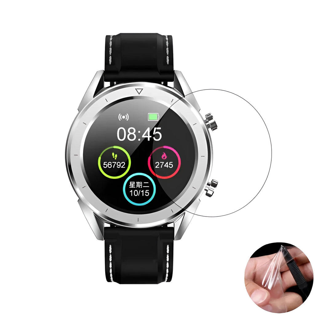 Three transparent matte screen protector films for Ticwatch 2 smartwatch display