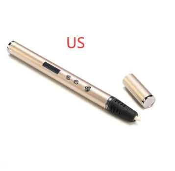 3D printing pen for DIY educational toys in black, gold, pink, or silver colour with adjustable speed control