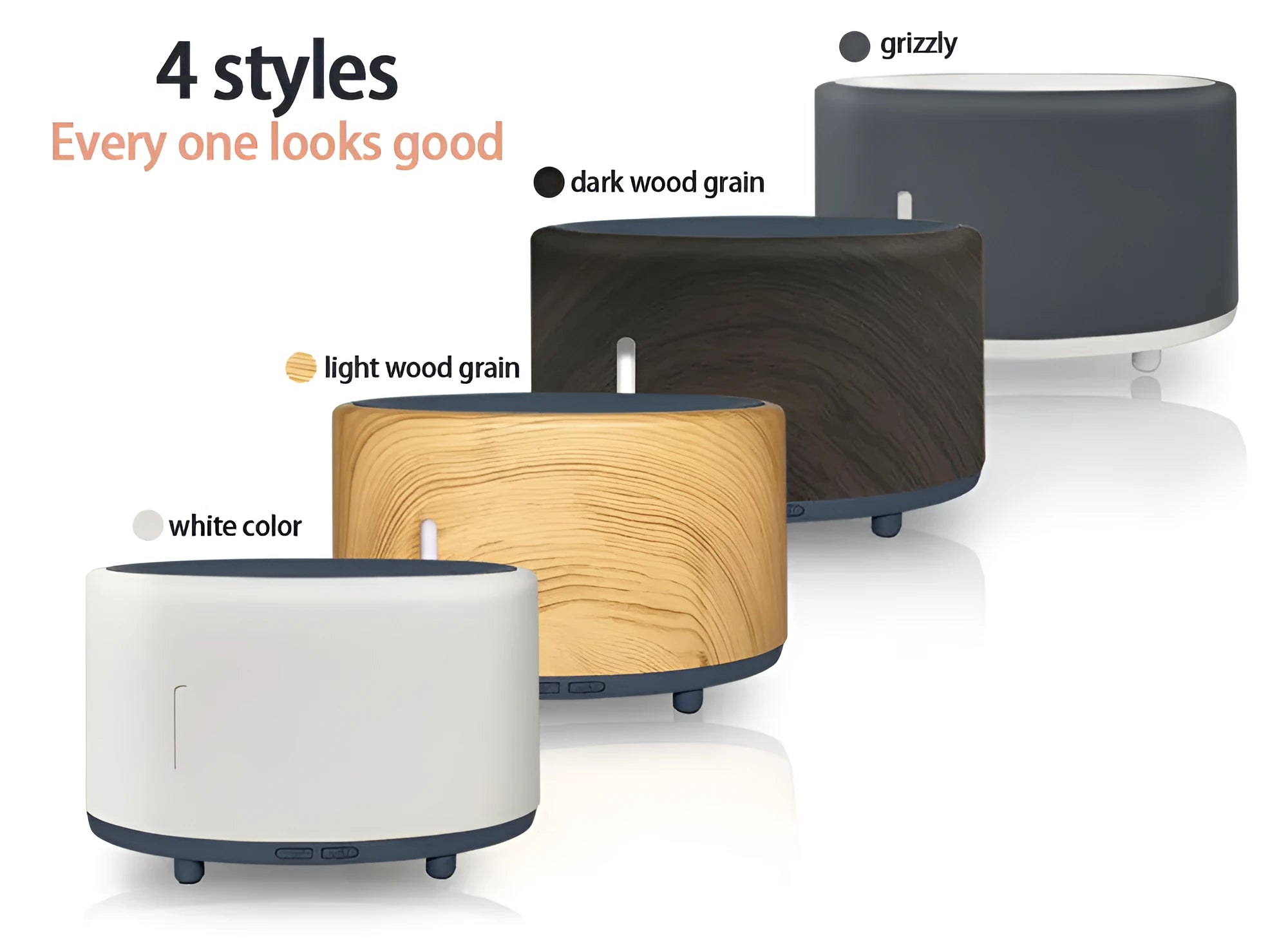 A Bluetooth-controlled flame humidifier and aromatherapy diffuser unit with an LED flame light and 150ml tank.