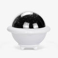 UFO-shaped plastic night light projecting starry sky pattern, available in green, pink, or white