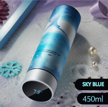 Stainless Steel Vacuum Flask with LED Temperature Display - Premium Hydration Companion for Active Lifestyles