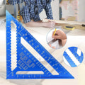 Aluminium alloy woodworking measuring square ruler with 7-inch blade in black, blue or grey