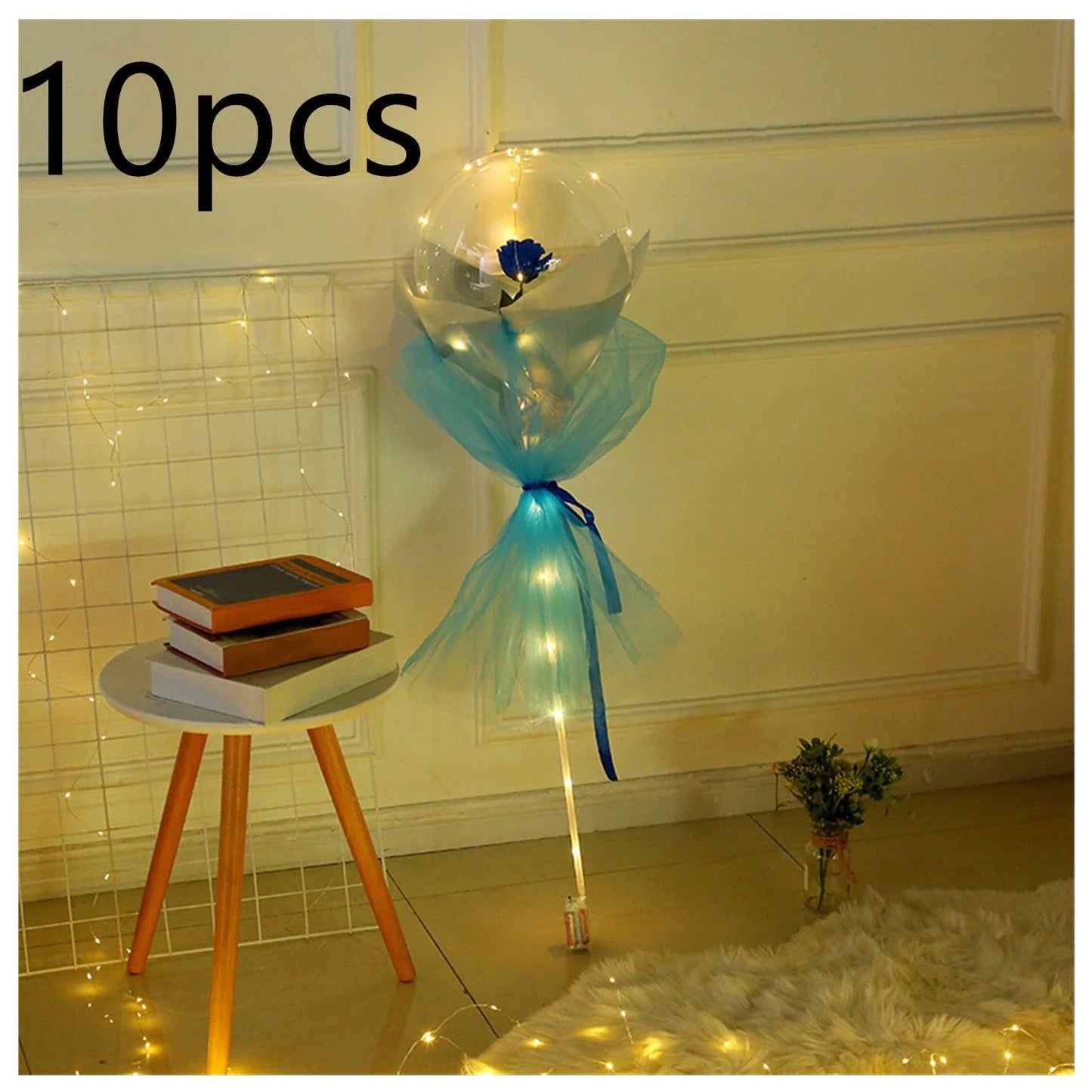 Luminous Balloon Rose Bouquet with LED lighting creating a magical ambiance for celebrations