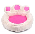 Teddy pet mat in coffee colour, short plush bear paw kennel bed for cats and dogs