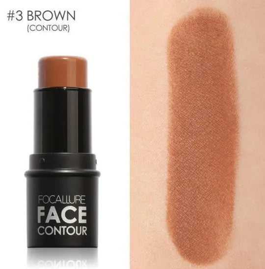 Cream face contour highlighter makeup product in four shade options A, B, C, D