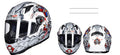 Motorcycle Crew full face helmet in ABS material, side view showing full chin coverage, available in multiple colours