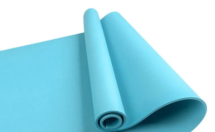 EVA fitness yoga mat in selected colour showing textured anti-slip surface