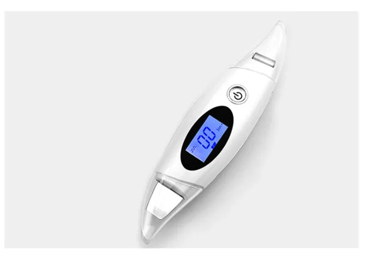 Ultrasonic beauty instrument star silver with adjustable vibration frequency and charging cable