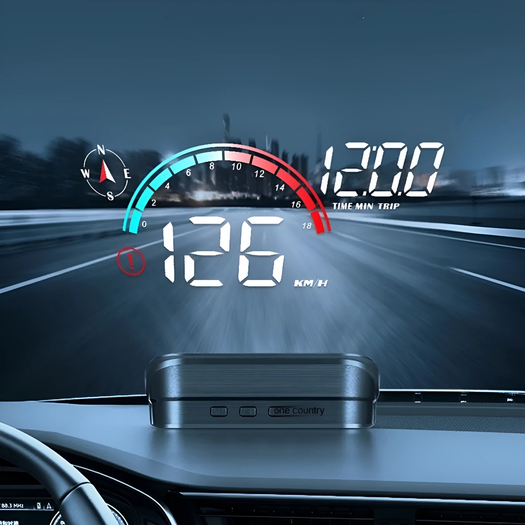 Black head-up display car GPS projector unit for universal vehicle fit