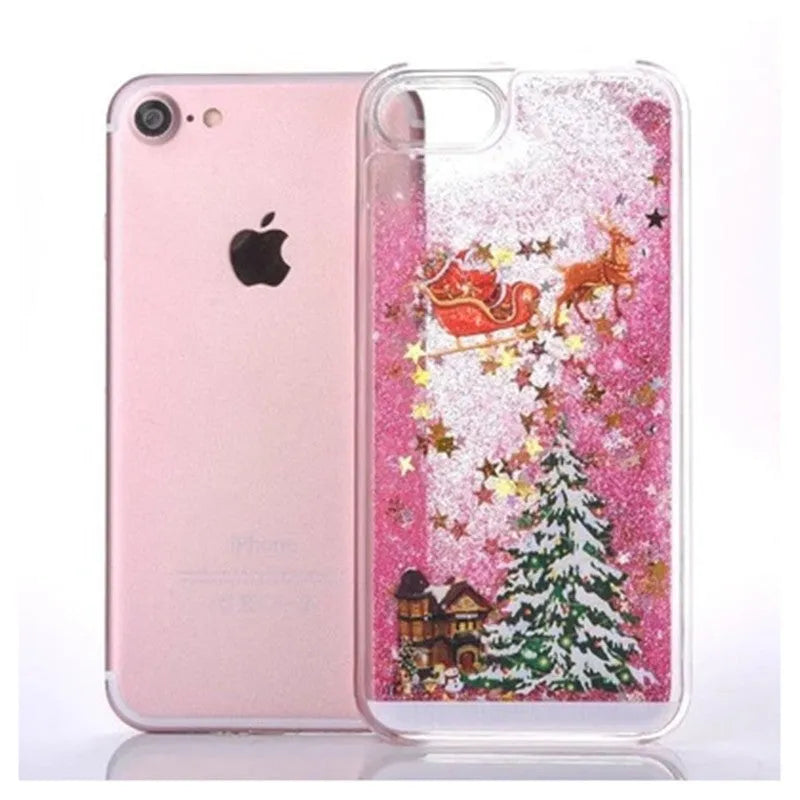 Christmas phone case for iPhone and Samsung in multiple colours including black and gold