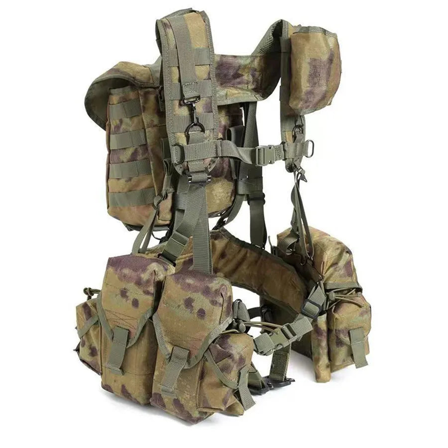 Replica classic M-1 equipment outdoor camouflage sports vest in 1000D material, unisex, available in five colours.