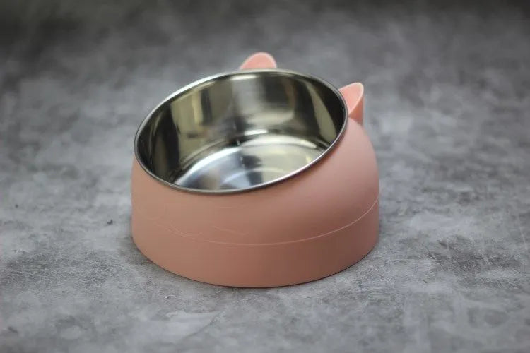 Elevated cat food bowl with 304 stainless steel inner, 200ml capacity, available in multiple colours